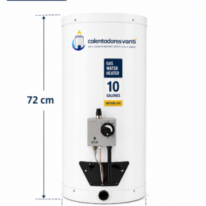 Calentador de Agua a Gas 10 Galones en acero inoxidable