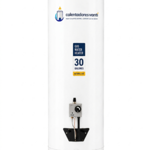 Calentador a Gas 30 Galones en Acero inoxidable